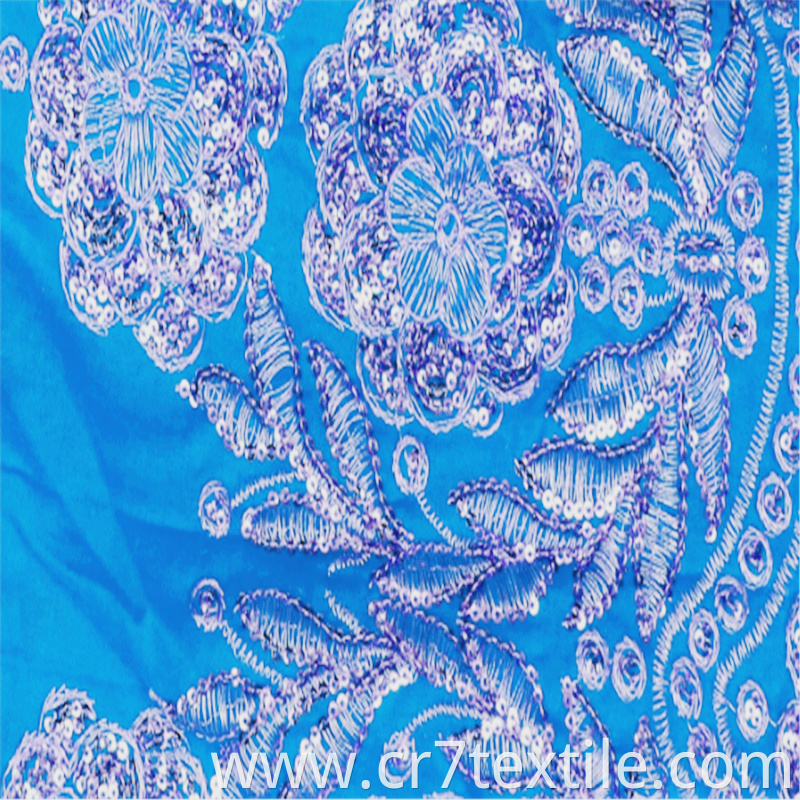 Top Material Dyed Plain Blue Rayon Embroidery Fabrics